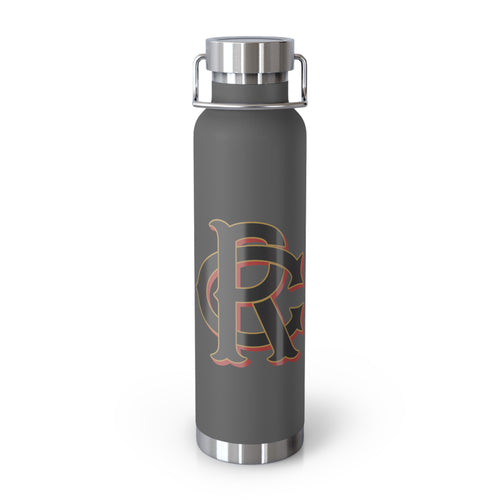 22oz Insulated Water Bottle with Vintage Monogram "CR"