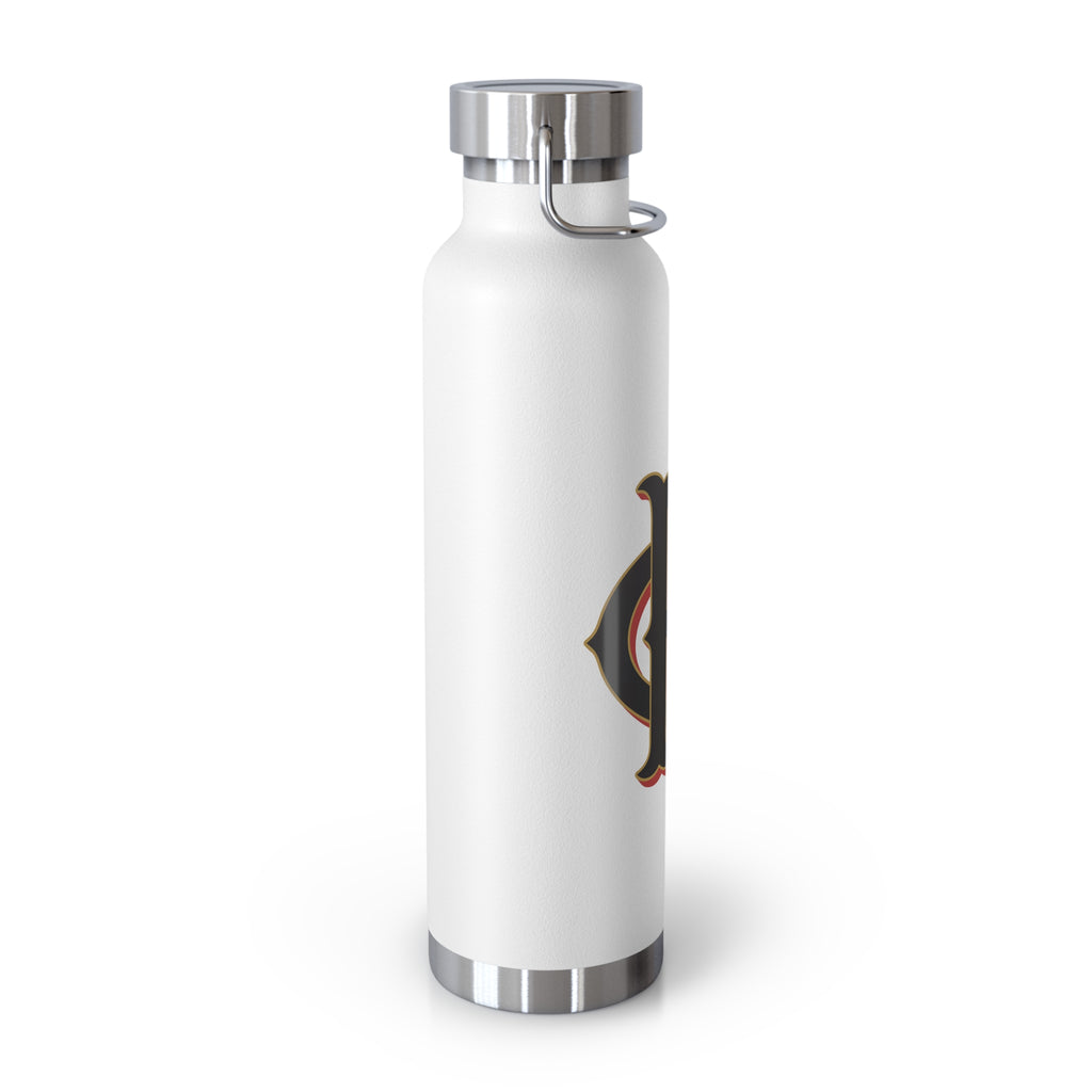 22oz Insulated Water Bottle with Vintage Monogram "CR"