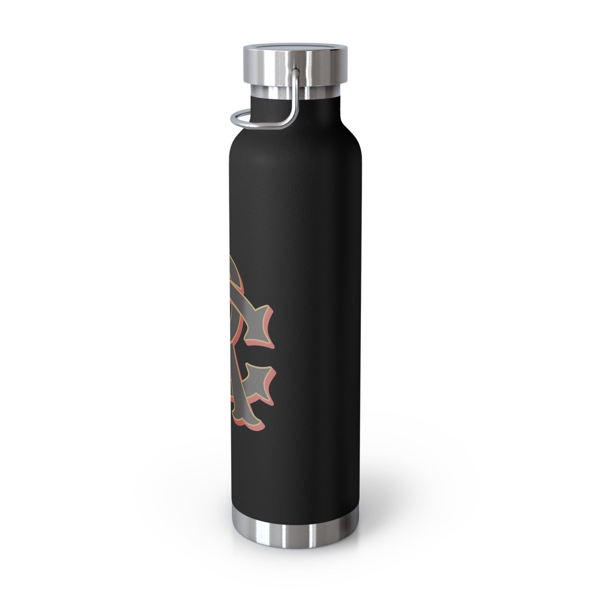22oz Insulated Water Bottle with Vintage Monogram "CR"